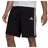 Adidas Shorts | Adidas Men Essentials Fleece 3 Stripes Shorts Black / White Xl/Tl Big &Tall | Color: Black/White | Size: Xlt