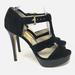 Michael Kors Shoes | Michael Kors Open Toe Platform Heels 9.5m | Color: Black | Size: 9.5