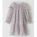 Zara Dresses | New Zara Pleated Flower Dress | Color: White/Silver | Size: 11-12