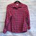 Columbia Tops | Columbia Shirt Womens Medium Long Sleeve Plaid Button Front Purple Red | Color: Purple/Red | Size: M