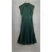J. Crew Dresses | J.Crew Women's Emerald Green Dress Size 00 Pleated Sleeveless Collared Button | Color: Green | Size: 00