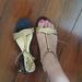 Kate Spade Shoes | Kate Spade Super Cute Low Wedge Sandals | Color: Black/Gold | Size: 5