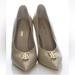 Burberry Shoes | Burberry Leather Ezra Tb Monogram Pointed Toe Pumps Size 35 | Color: Tan | Size: 35