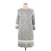 Hilary Radley Casual Dress - Shift: Gray Marled Dresses - Women's Size X-Large