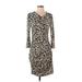 Juicy Couture Casual Dress: Tan Leopard Print Dresses - Women's Size Small