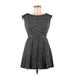 Closet Casual Dress - A-Line: Black Solid Dresses - Women's Size 8