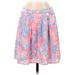 Lilly Pulitzer Casual A-Line Skirt Knee Length: Pink Floral Bottoms - Women's Size 0
