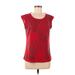 Calvin Klein Sleeveless Top Red Polka Dots Scoop Neck Tops - Women's Size Medium