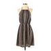 Shein Casual Dress - Mini: Brown Aztec or Tribal Print Dresses - Women's Size 4