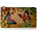 Anna by Anuschka Women's Handpaint LR Org Wlt-1707-ANB, Anb-Animal Butterfly, One Size