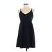 Wild Fable Casual Dress - Mini V Neck Sleeveless: Black Print Dresses - Women's Size Small