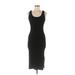 Elie Tahari Casual Dress - Midi Scoop Neck Sleeveless: Black Print Dresses - Women's Size Medium