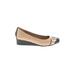AK Anne Klein Flats: Slip-on Wedge Work Tan Shoes - Women's Size 8 - Round Toe