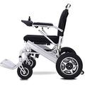 GeRRiT Deluxe Electric Wheelchair Motorized Fold Foldable Power Wheel Chair, Lightweight Folding Carry Electric Wheelchair, Powerful Dual Motor, Suitable for Elderly and Disabled