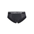 Icebreaker ICEKQ Men Anatomica Briefs Underwear - Jet Hthr/Black, S