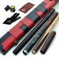 CUESOUL 57" Hand-Spliced 3/4 Jointed Snooker Cue with 2 Extensions Packed in Leatherette Cue Case(CSSC-D417)