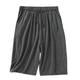 KOGORA Swimming Shorts Men Plus Size 7xl 8xl Casual Sleep Shorts For Men Casual Pajamas Shorts Summer Soft Five Points Cotton Beach Shorts-dark Grey-xl