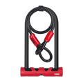 ABUS Ultimate 420 U-lock + USH holder + Cobra 10/120 security cable - Bike lock set - ABUS security level 12 - Black/red - 230 mm shackle height