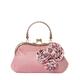 Joe Browns Women's Floral Corsage Vintage Metal Frame Clutch Bag, Pink