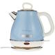 Ariete Vintage 2868/B Retro Style Cordless Jug Kettle, 1 Litre Capacity, 360 ° Rotating Base, Vintage Design, Blue