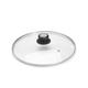 De Buyer 4112.28 Glass Lid with Bakelite Stainless Steel Knob, 28 cm Diameter