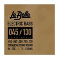 La Bella Strings »RX SERIES STAINLESS STEEL - RX-S5C - 5-STRING E-BASS« Saiten für 5-String E-Bass - Stainless Steel - 045-130