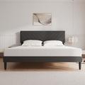 Rephen King Size Modern Upholstered Platform Bed Frame w/ Adjustable Headboard & Solid Wood Slats Support, Non-Slip & Noise-Free | Wayfair Bed14