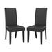 Lefancy.net Lefancy Parcel Dining Side Chair Vinyl Set of 2 in Black | Wayfair 665924608581