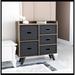 NTYUNRR Dresser Organizer Cabinet w/ 5 Easy Pull Fabric Drawers Wood in Black/Brown | 33 H x 31.49 W x 11.8 D in | Wayfair HHLDD-W36830115