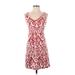 SONOMA life + style Casual Dress: Red Hearts Dresses - Women's Size Small Petite