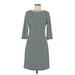 J. McLaughlin Casual Dress - Shift: Teal Marled Dresses - Women's Size Medium