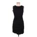 Diane von Furstenberg Cocktail Dress - Sheath: Black Solid Dresses - Women's Size 6