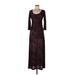 Derek Heart Casual Dress: Burgundy Dresses - Women's Size Large