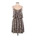 H&M Casual Dress - DropWaist: Gray Tortoise Dresses - Women's Size Medium