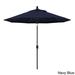 California Umbrella 9' Rd. Aluminum Market Umbrella, Crank Lift with Push Button Tilt, Black Finish, Pacifica Fabric