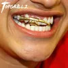 TOPGRILLZ Neue Fit Reinem Gold Farbe Überzog Hip Hop ak 47 Gewehr Grillz Kappe Top Grills AK Gold Grillz