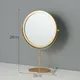 Nordic home bedroom tabletop iron art dressing mirror Round mirror Gold round makeup mirror simple