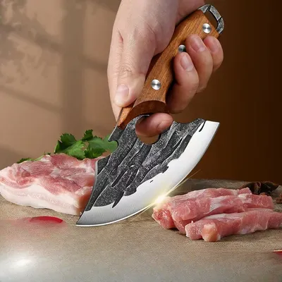 Couteau à viande forgé à la main couteau dédié aux os de sélection couteau d'abattage