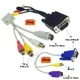 VGA To AV Conversion Cable VGA To S Terminal 4-Hole S-Video Adapter Cable 3RCA Lotus Audio And Video