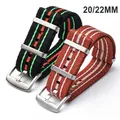 Nylon Strap 20mm 22mm for Swatch for Blancpain Fifty Fathoms Five Oceans Woven Canvas Watch Band for