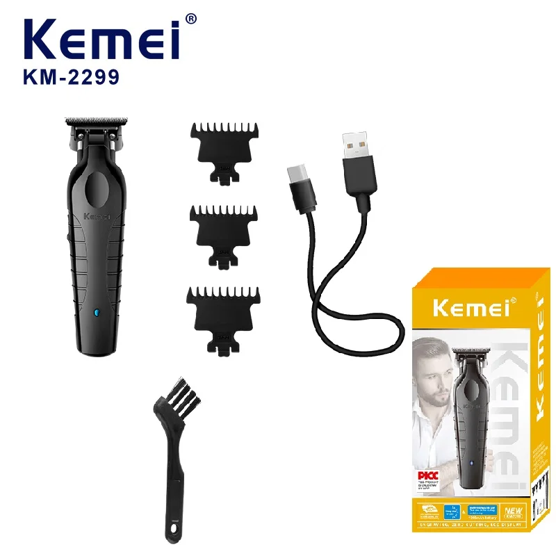 Kemei KM2299 Professionelle Haarschneidemaschine 0mm Zero Gapped Carving Clipper Herren Akku-Haarschneider Elektrische Haarschneidemaschine Image