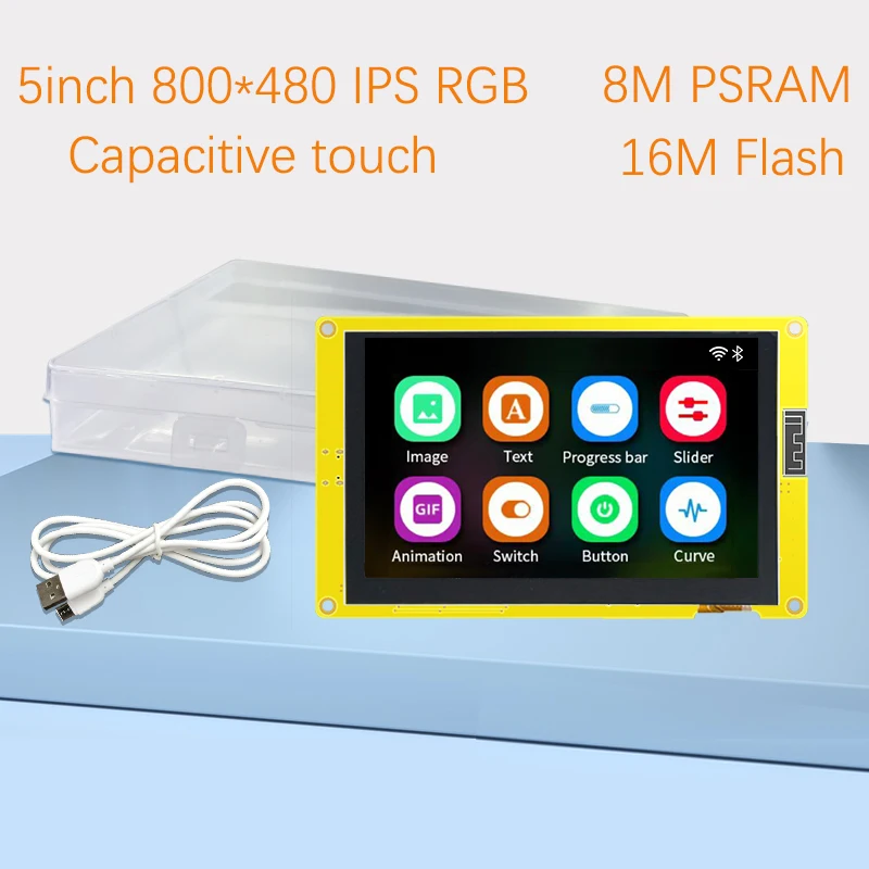 ESP32-S3 HMI 8M PSRAM 16M Flash Arduino LVGL WIFI e Bluetooth 5 "IPS 800*480 Smart Display Schermo Modulo TFT LCD RGB da 5.0 pollici