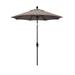 California Umbrella 7.5' Rd. Aluminum/Fiberglass Rib Patio Umb, Deluxe Crank Lift/Collar Tilt, Bronze Finish, Sunbrella Fabric