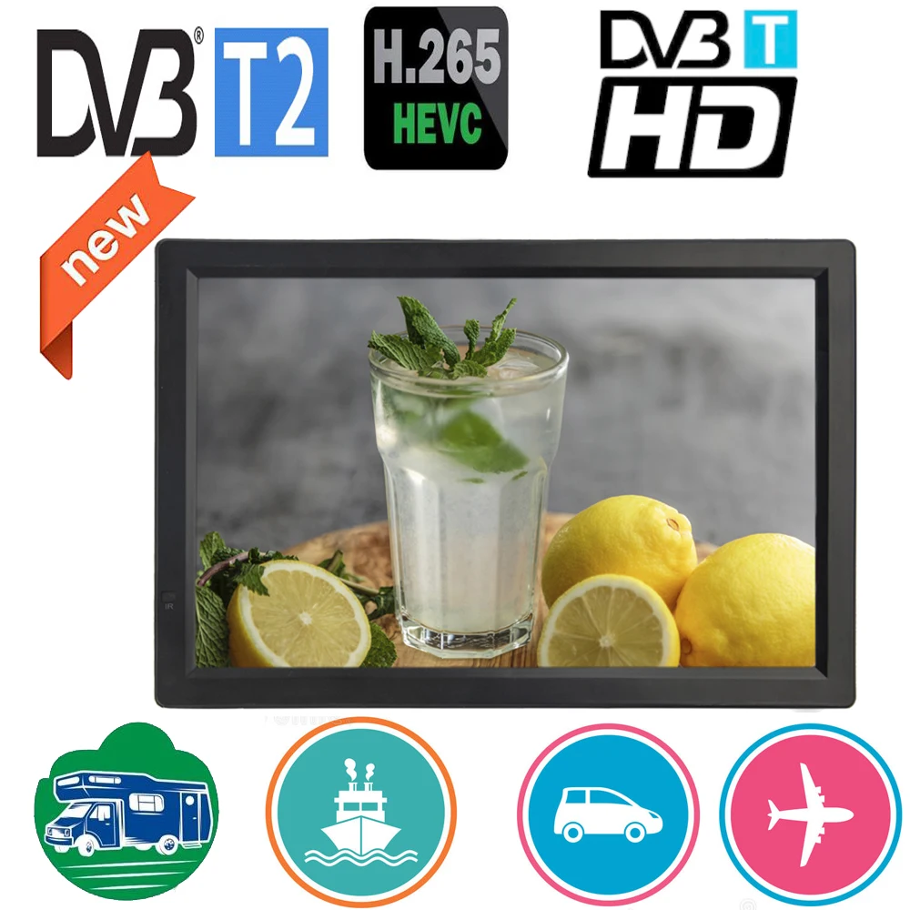 LEADSTAR D14 – Mini TV Portable 14 pouces, Rechargeable, décodeur DVB-T2 ISDBT ATSC intégré, Tuner numérique DVB T2/H265/Hevc/Dolby AC3