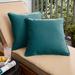 Sorra Home Teal Corded Indoor/ Outdoor Pillow Set (Set of 2)
