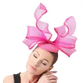 Chapeaux de mode rose tendance pour dames chapeaux d'événement vintage casquettes de mariage