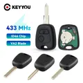 KEYYOU – clé télécommande à puce ID46 433MHZ pour voiture citroën C1 C2 C3 C4 Saxo Picasso Xsara