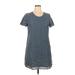 Garnet Hill Casual Dress - Shift: Gray Dresses - Women's Size 14