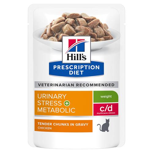 12x85g c/d Multicare Stress + Metabolic mit Huhn Hill’s Prescription Diet Katzenfutter Nass -...