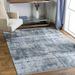 Eltham 6'7" x 9'6" Modern Olive/Teal/Light Gray/White/Dusty Sage/Navy/Pale Blue/Taupe/Medium Gray Area Rug - Hauteloom